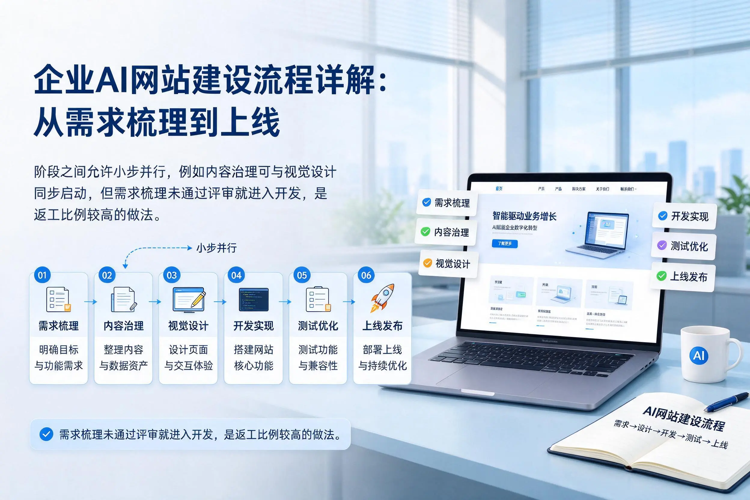 洛阳企业AI网站建设流程详解：从需求梳理到上线