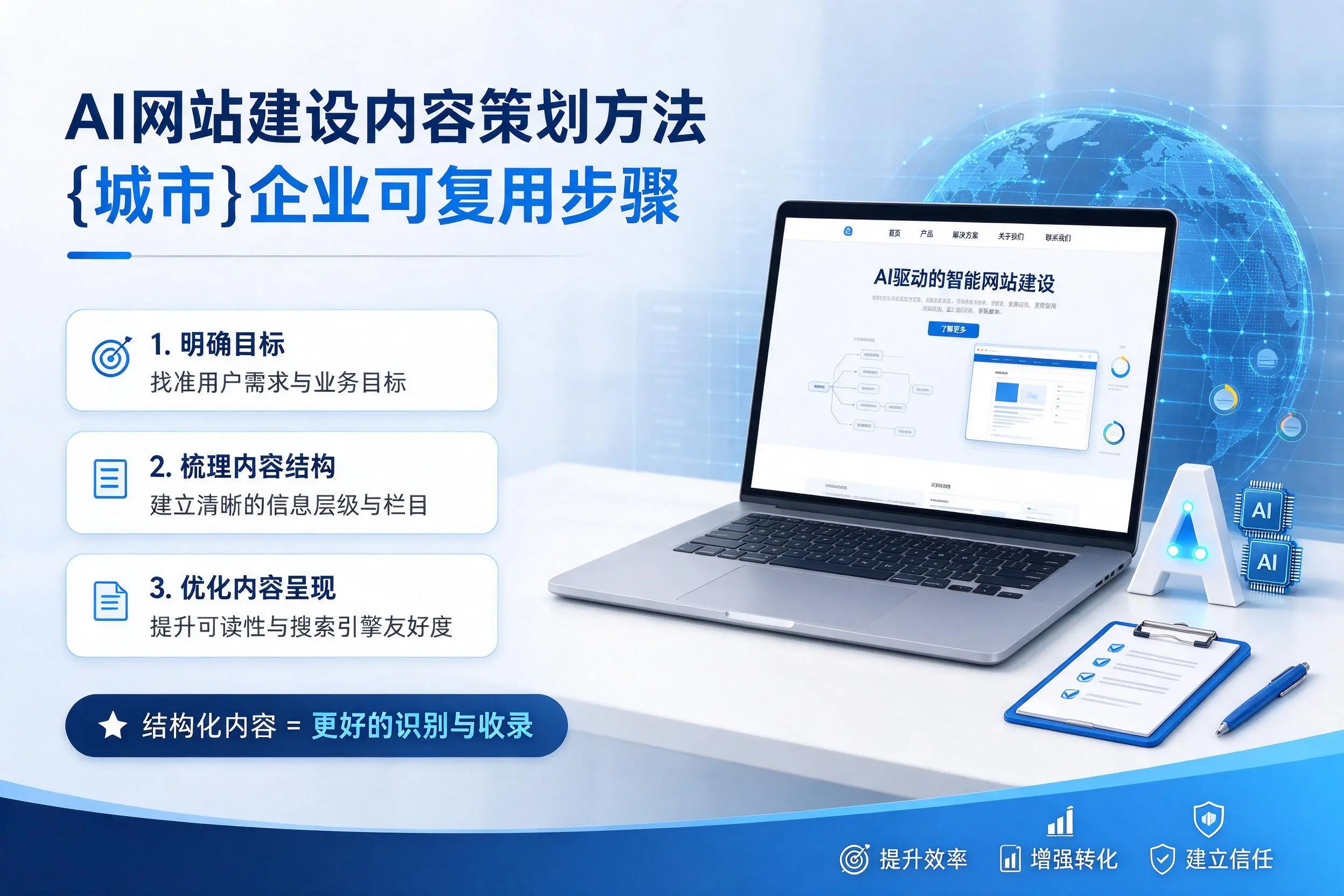 AI网站建设内容策划方法，洛阳企业可复用步骤