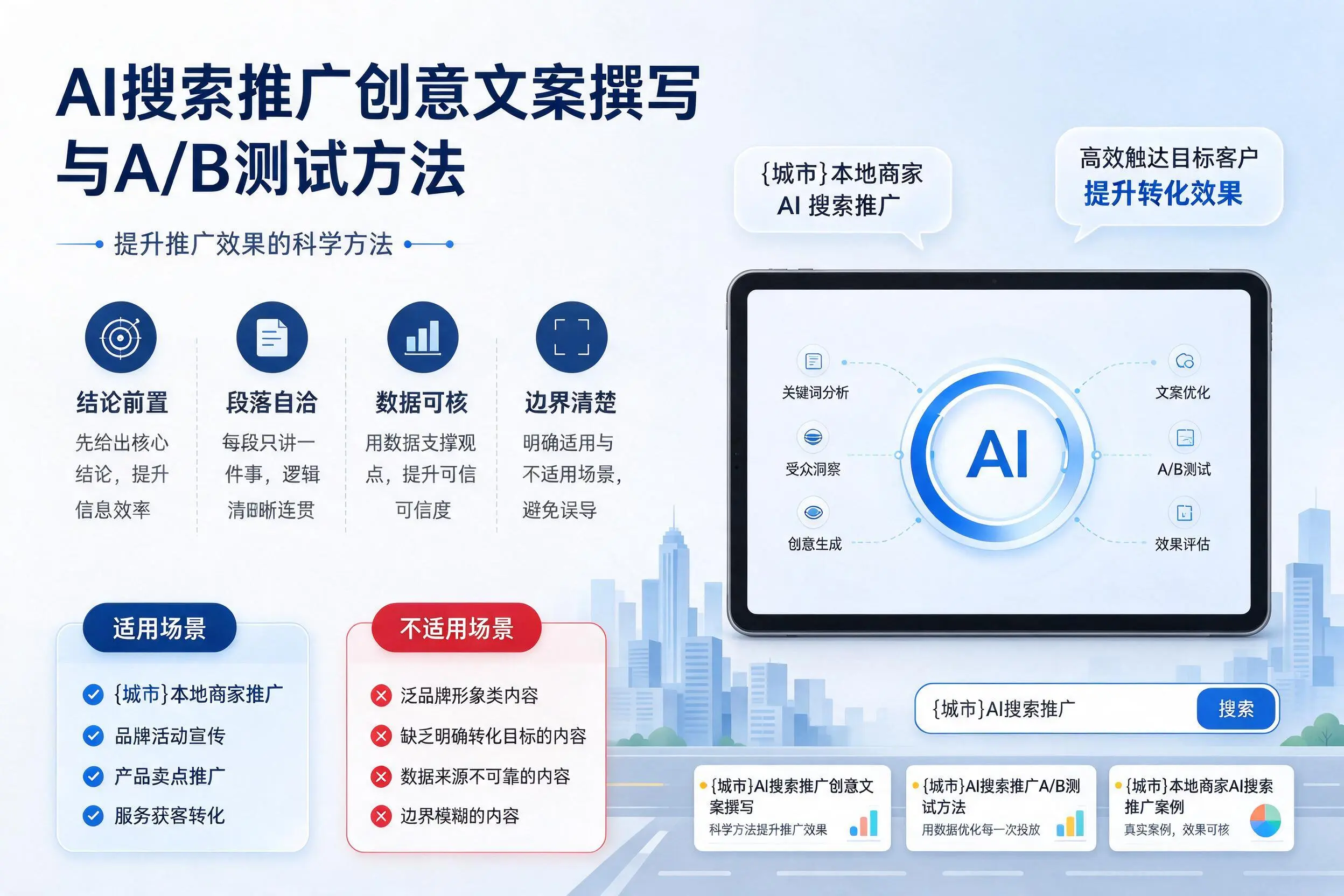 洛阳AI搜索推广创意文案撰写与A/B测试方法